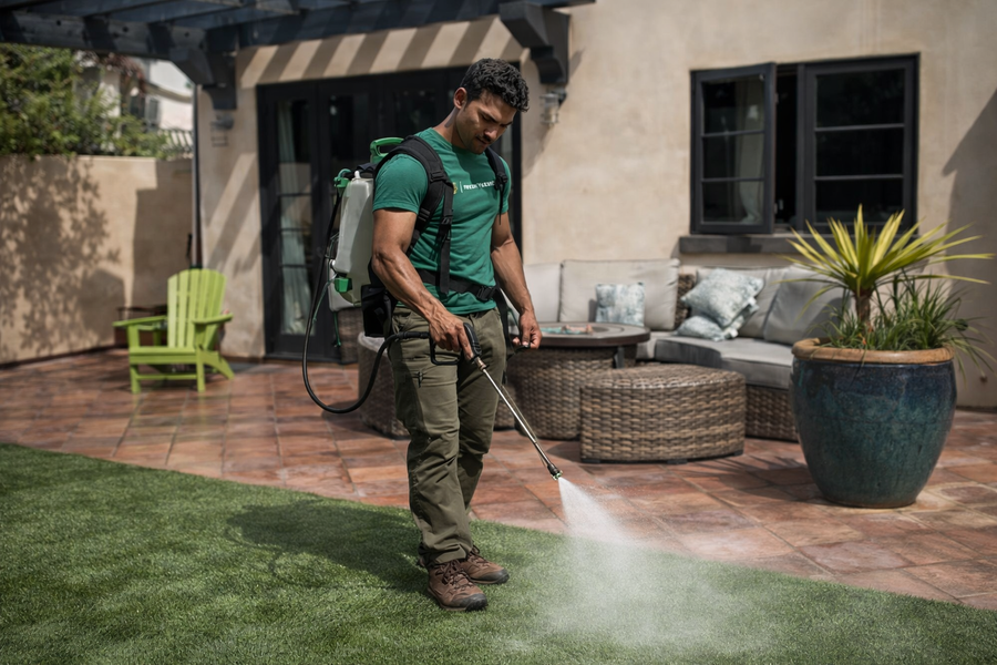 Outdoor pet odor treatment